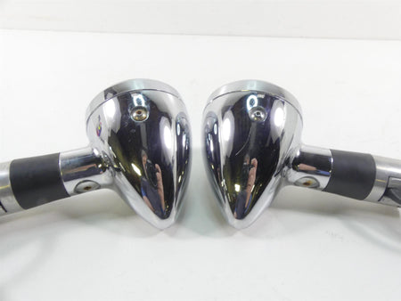 2007 Honda VTX1800 T1 Front Chrome Blinker Turn Signal & Clamp Set 33400-MCV-R11 {{ shop.shopifyCountryName }} - Mototech271