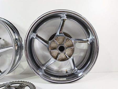 2008 Yamaha YZF R1 RN19 Front Rear Chrome Wheel Rim Set -READ 5VY-25168-00 {{ shop.shopifyCountryName }} - Mototech271