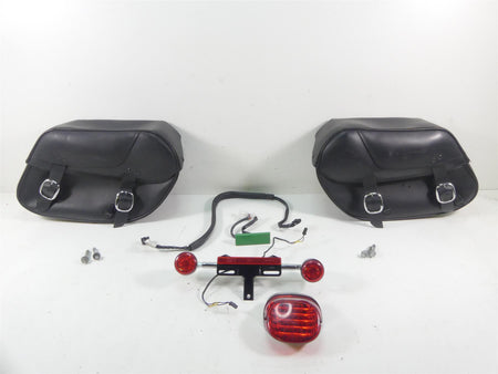 2014 Harley FXDL Dyna Low Rider Oem Leather Saddle Bag & Blinker Set 90369-06 {{ shop.shopifyCountryName }} - Mototech271