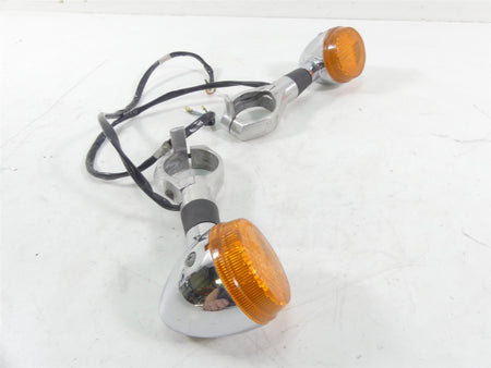 2003 Honda VTX1800R Front Blinker Turn Signal Lights & Clamp Set 33400-MBH-672 {{ shop.shopifyCountryName }} - Mototech271