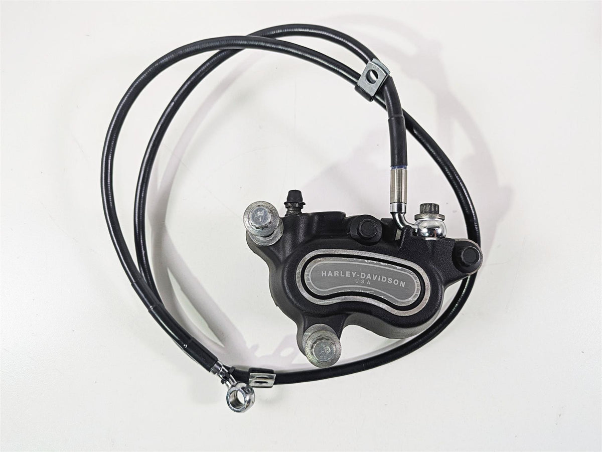 2009 Harley FXDC Dyna Super Glide Front Brake Caliper + Line 44046-08 {{ shop.shopifyCountryName }} - Mototech271