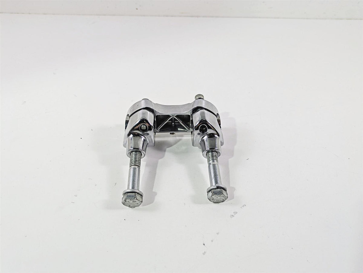 2016 Harley FXDF Dyna Fat Bob Handlebar Riser Holder Clamps Chrome 56568-86 {{ shop.shopifyCountryName }} - Mototech271