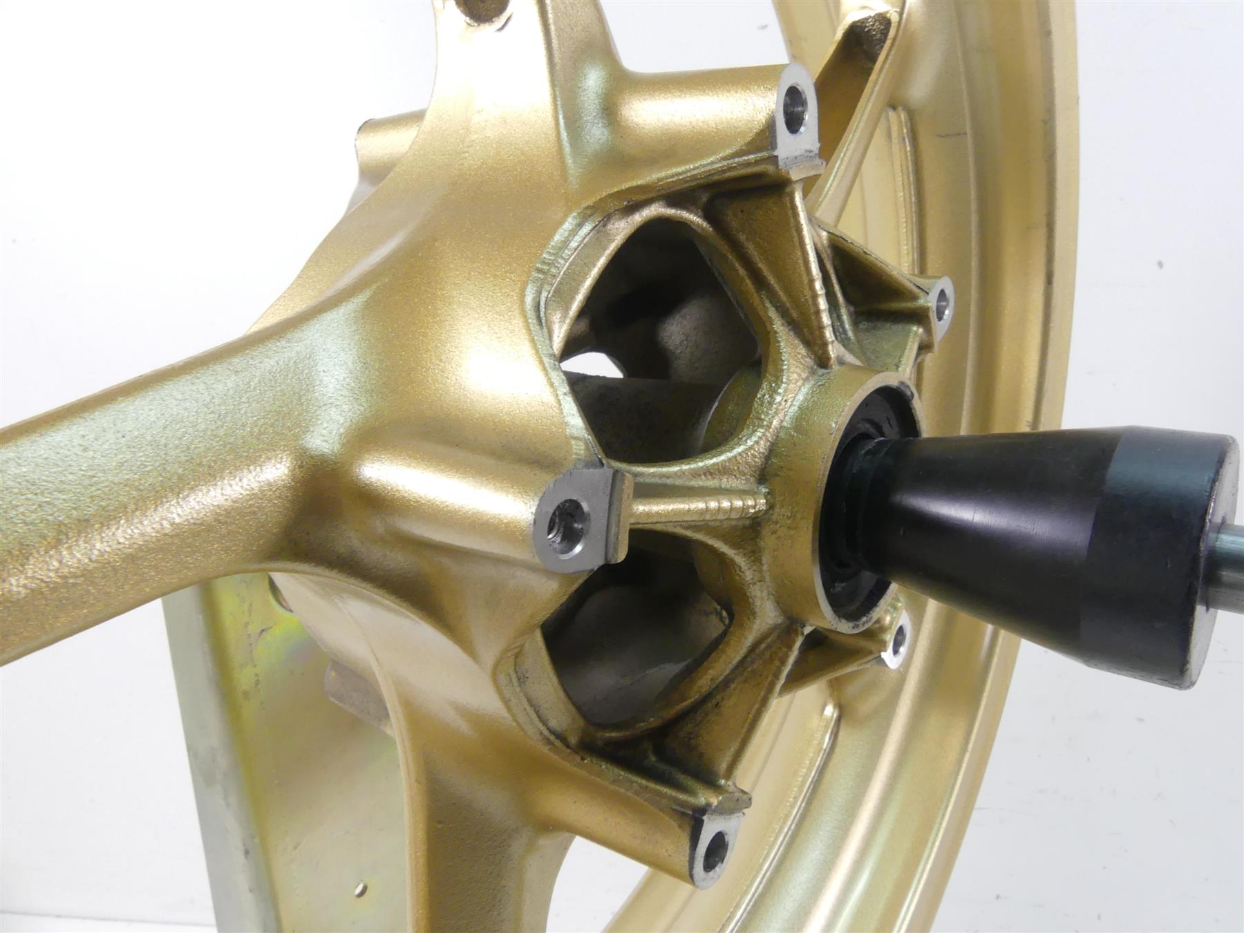 2008 Yamaha FZ1 Fazer Straight Golden Front Wheel Rim 17x3.5 5VY-25168-00-8L {{ shop.shopifyCountryName }} - Mototech271
