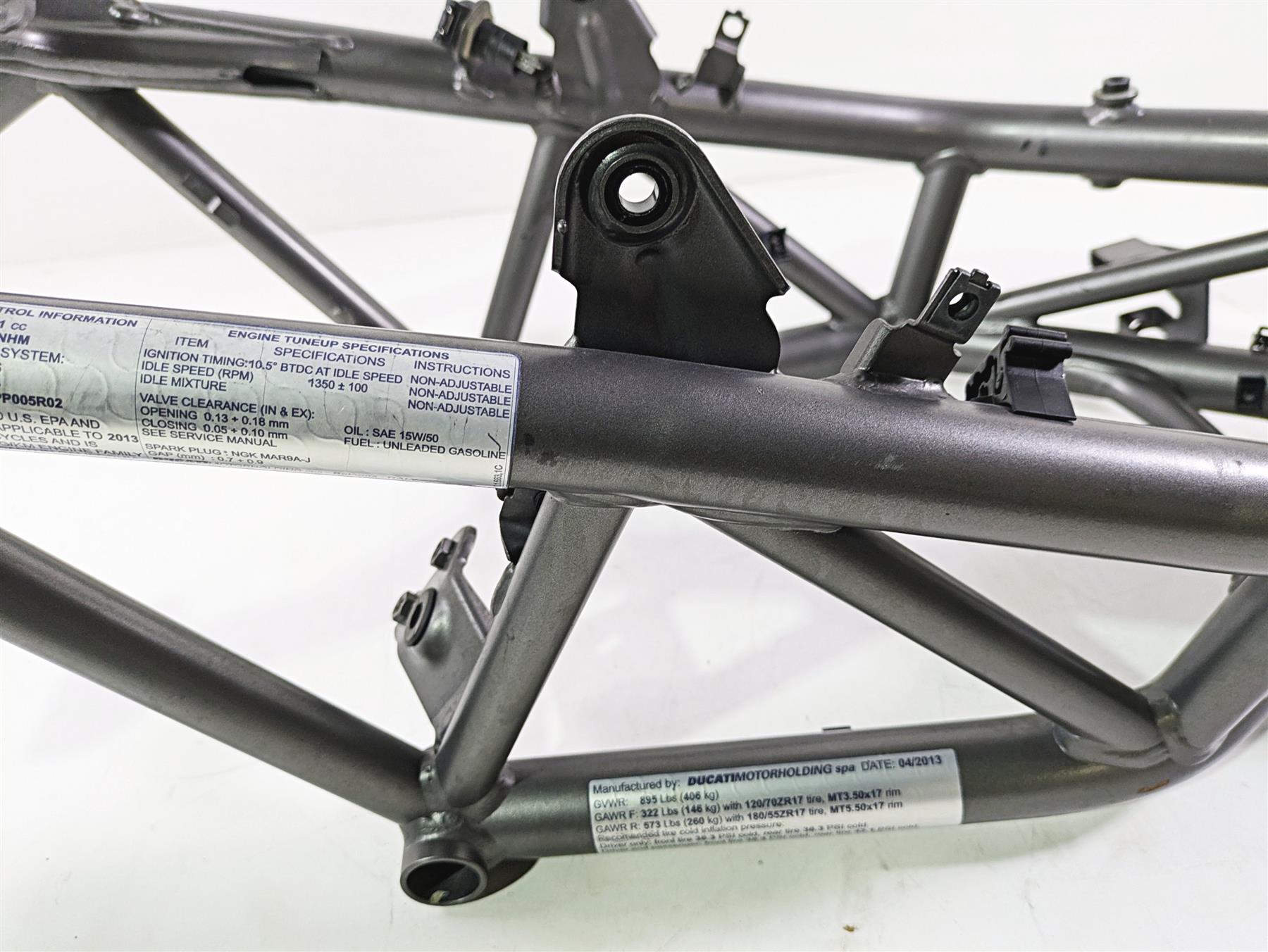 2013 Ducati Hyperstrada 821 Straight Main Frame Chassis With Texas Salvage Title 470P7151EB {{ shop.shopifyCountryName }} - Mototech271