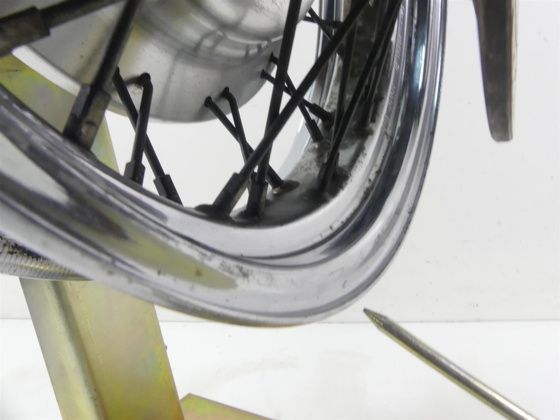 2003 Honda VTX1300 S Straight Spoke Rear Wheel Rim 15x3.5 - Read 42650-MEA-670 {{ shop.shopifyCountryName }} - Mototech271