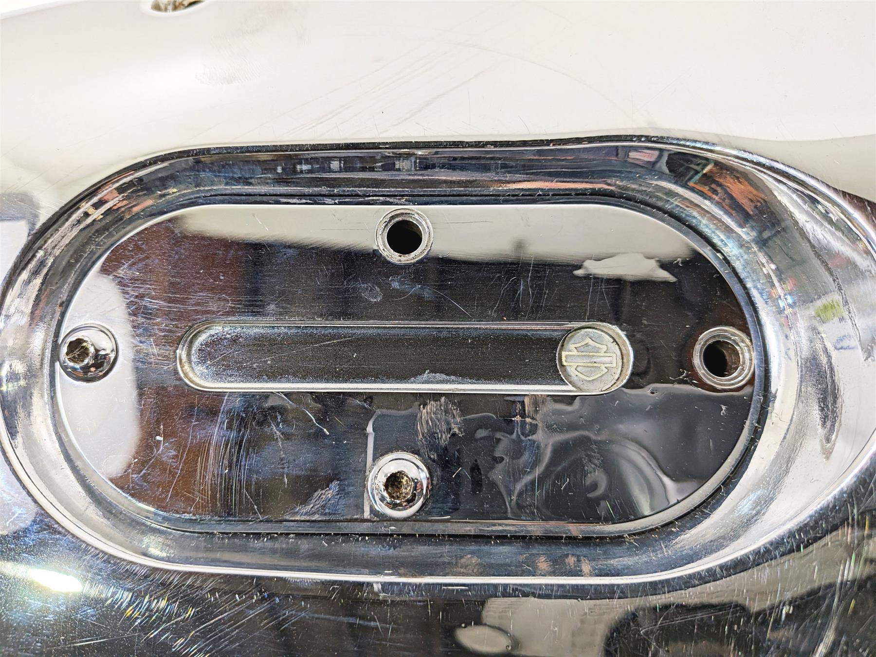 1996 Harley FLSTC Softail Heritage Chrome Outer Primary Clutch Cover 60506-95 {{ shop.shopifyCountryName }} - Mototech271