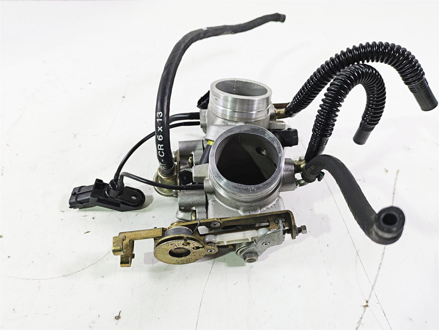 2008 Aprilia RSVR 1000 Factory Throttle Bodies Body Set AP0296970 {{ shop.shopifyCountryName }} - Mototech271