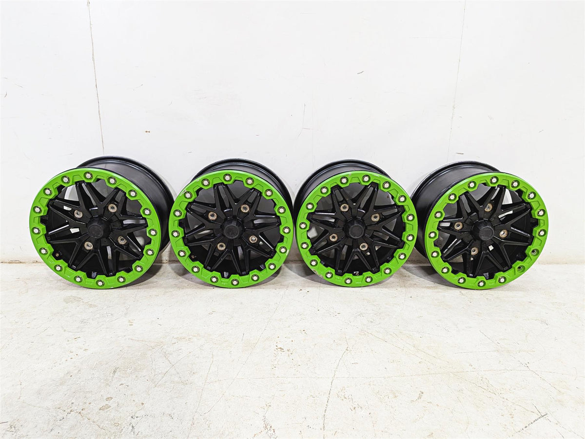 Kawasaki Teryx KRF KRX 1000 Wheel Rim Green Beadlock Set 15x8 49058-0729-397 {{ shop.shopifyCountryName }} - Mototech271
