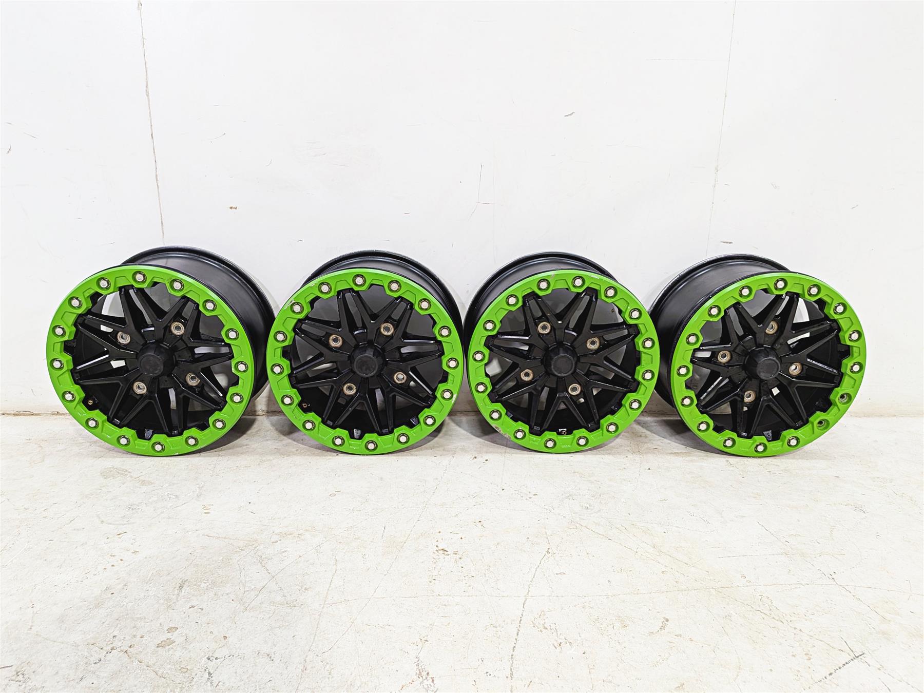 Kawasaki Teryx KRF KRX 1000 Wheel Rim Green Beadlock Set 15x8 49058-0729-397 {{ shop.shopifyCountryName }} - Mototech271