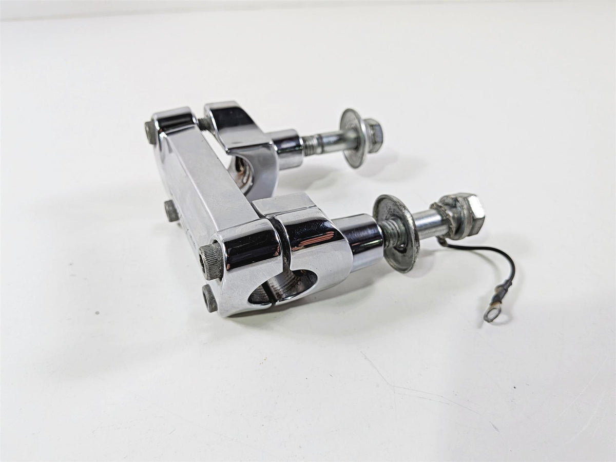 2011 Harley FXDF Dyna Fat Bob Chrome Milwaukee Handlebar Riser Clamps 55900025 {{ shop.shopifyCountryName }} - Mototech271