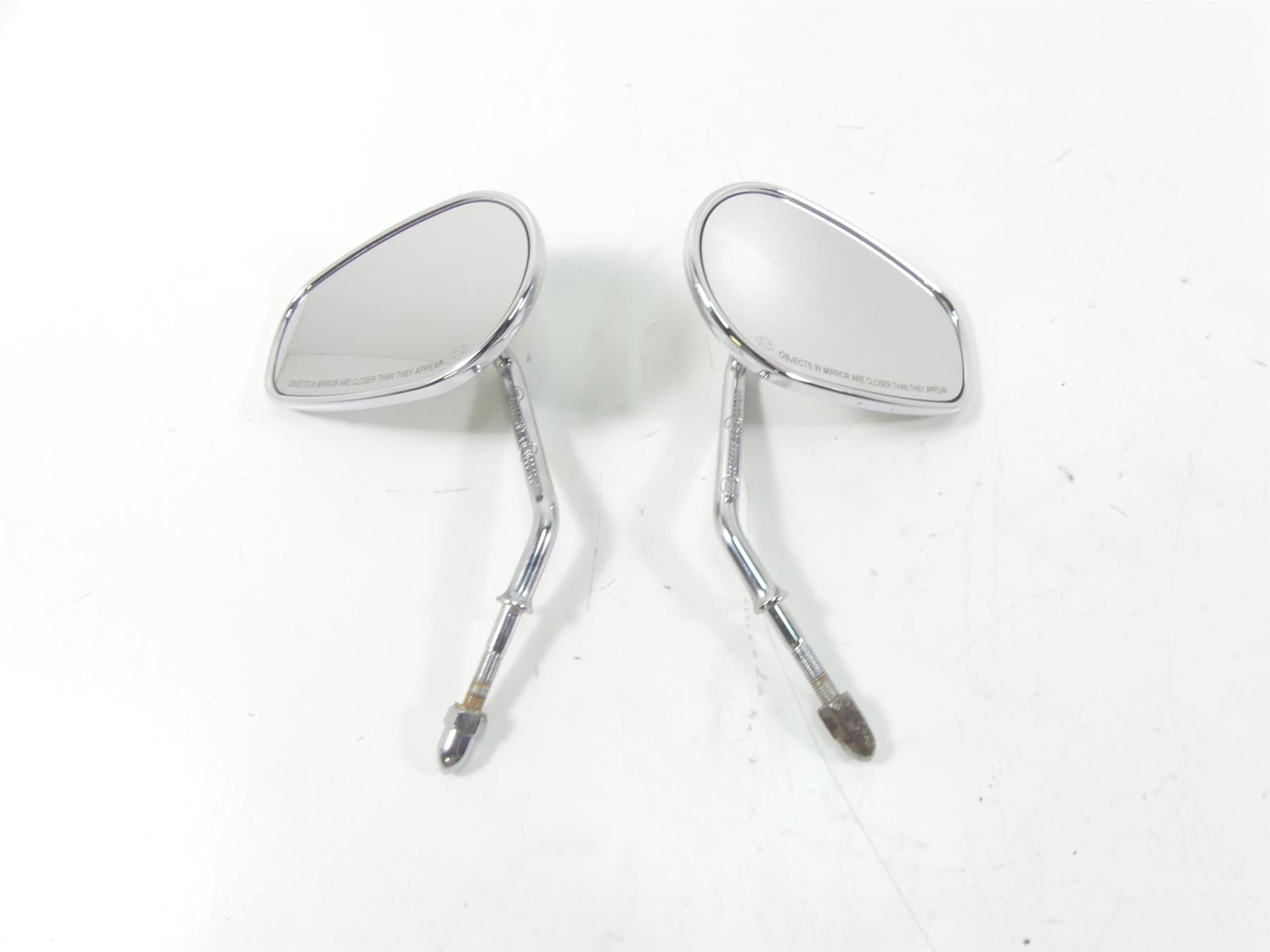 2009 Harley FXDF Dyna Fat Bob Rear View Chrome Mirror Set 91909-03 91910-03 {{ shop.shopifyCountryName }} - Mototech271