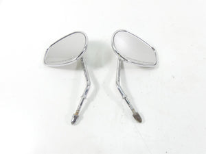 2009 Harley FXDF Dyna Fat Bob Rear View Chrome Mirror Set 91909-03 91910-03