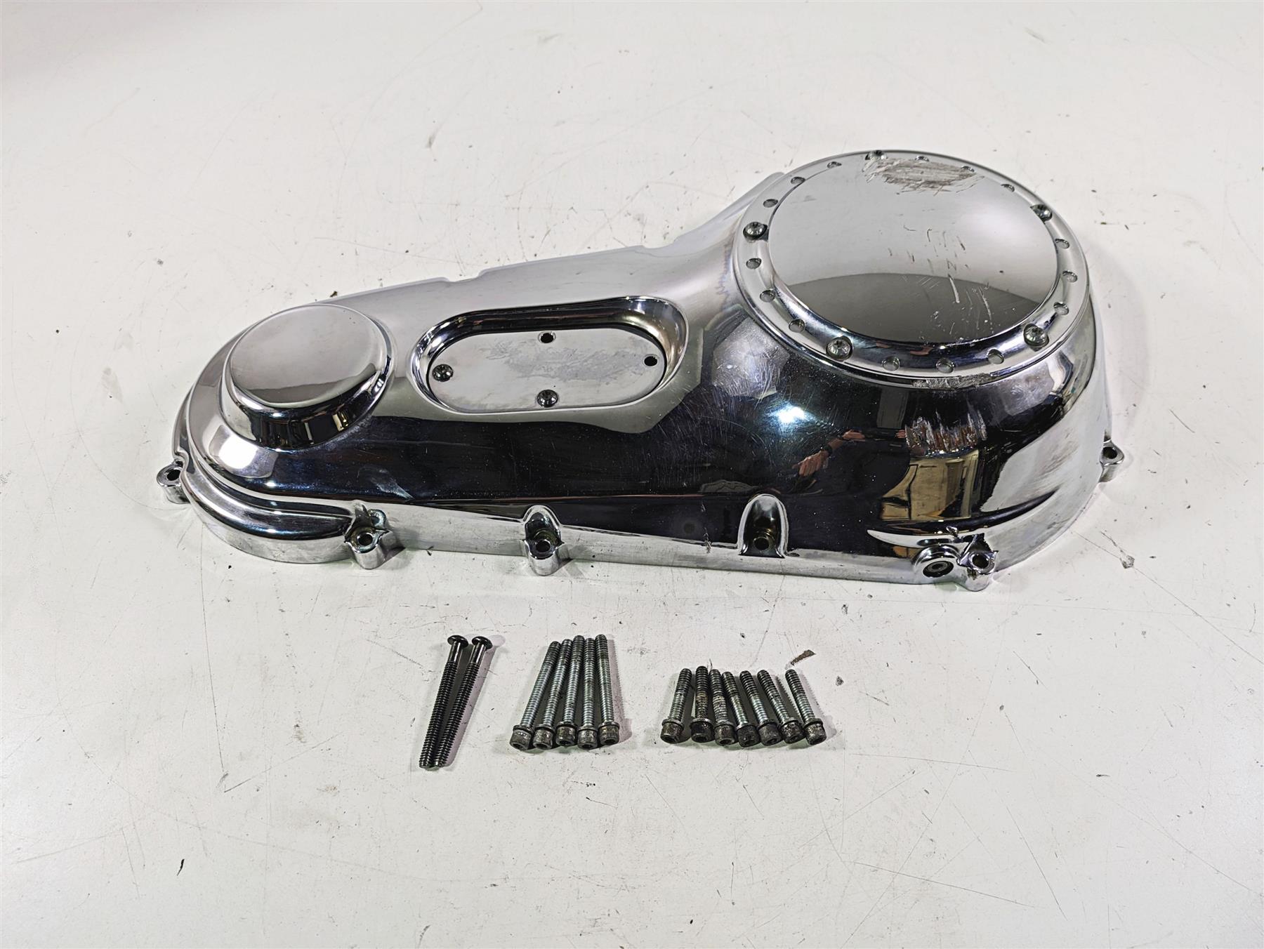 2005 Harley Softail FLSTFSE CVO Fat Boy Outer Primary Clutch Cover 60506-99 {{ shop.shopifyCountryName }} - Mototech271