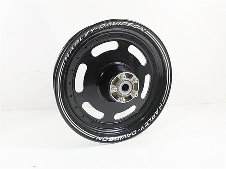 2014 Harley FXDF Dyna Fat Bob Front Wheel Rim 16x3 Black Straight 43300254 {{ shop.shopifyCountryName }} - Mototech271