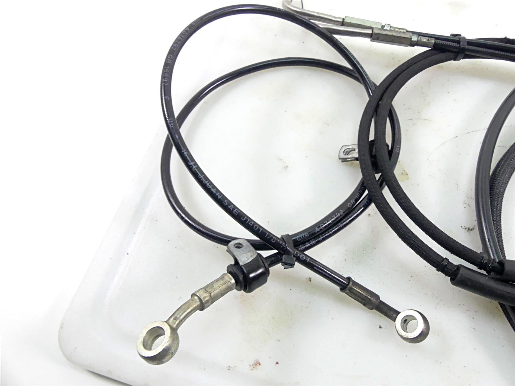 2017 Harley Dyna FXDB Street Bob 10" Risers Throttle Cable Clutch & Brake Line {{ shop.shopifyCountryName }} - Mototech271