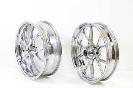 2008 Ducati 848 Straight Chrome Wheel Rim Set 17x3.5 17x5.5 50121161AB 50221341A {{ shop.shopifyCountryName }} - Mototech271