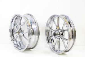 2008 Ducati 848 Straight Chrome Wheel Rim Set 17x3.5 17x5.5 50121161AB 50221341A | Mototech271