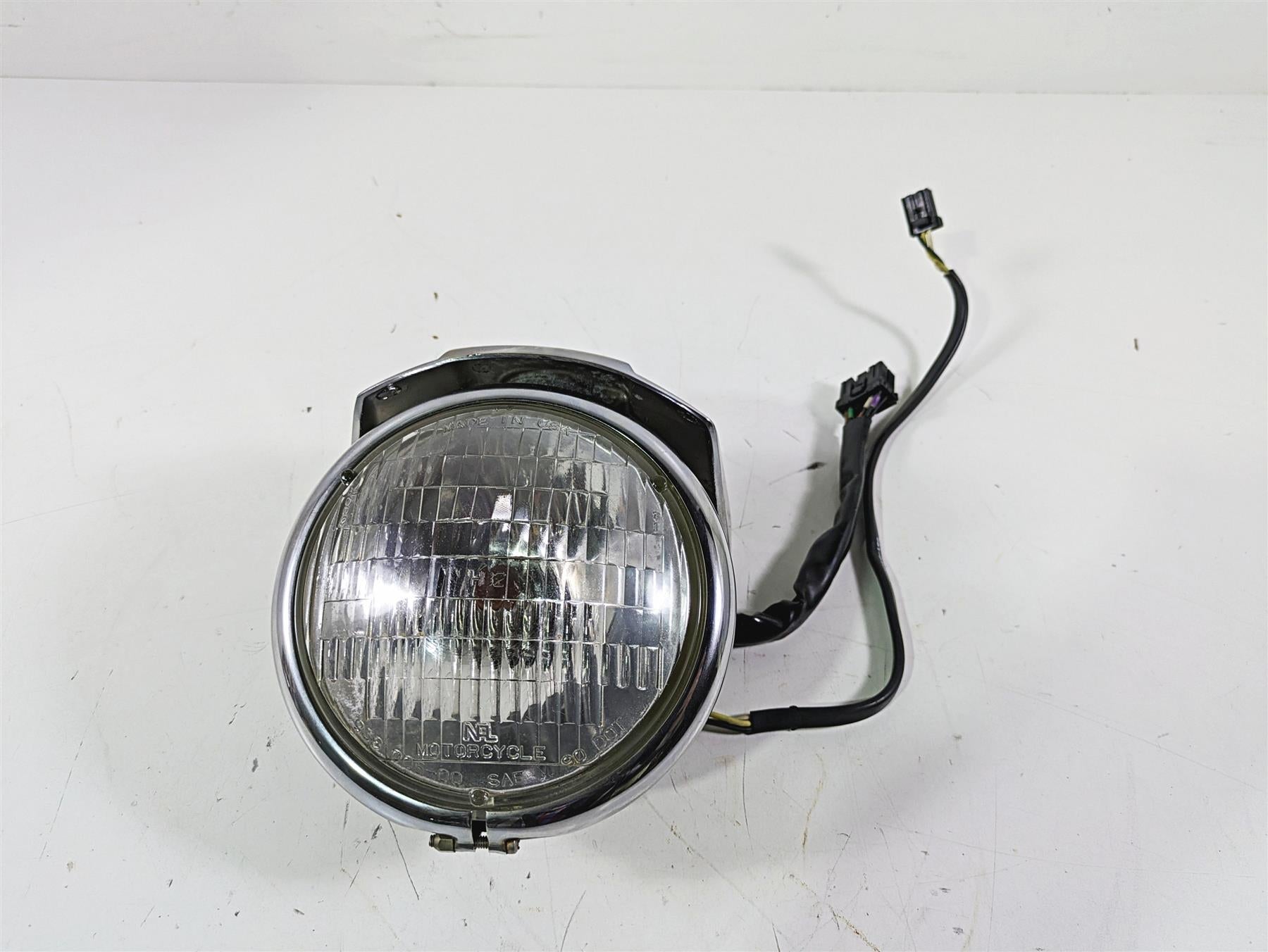 2003 Harley Dyna FXDL Low Rider 100TH Headlight Head Light & Visor 67672-96B {{ shop.shopifyCountryName }} - Mototech271