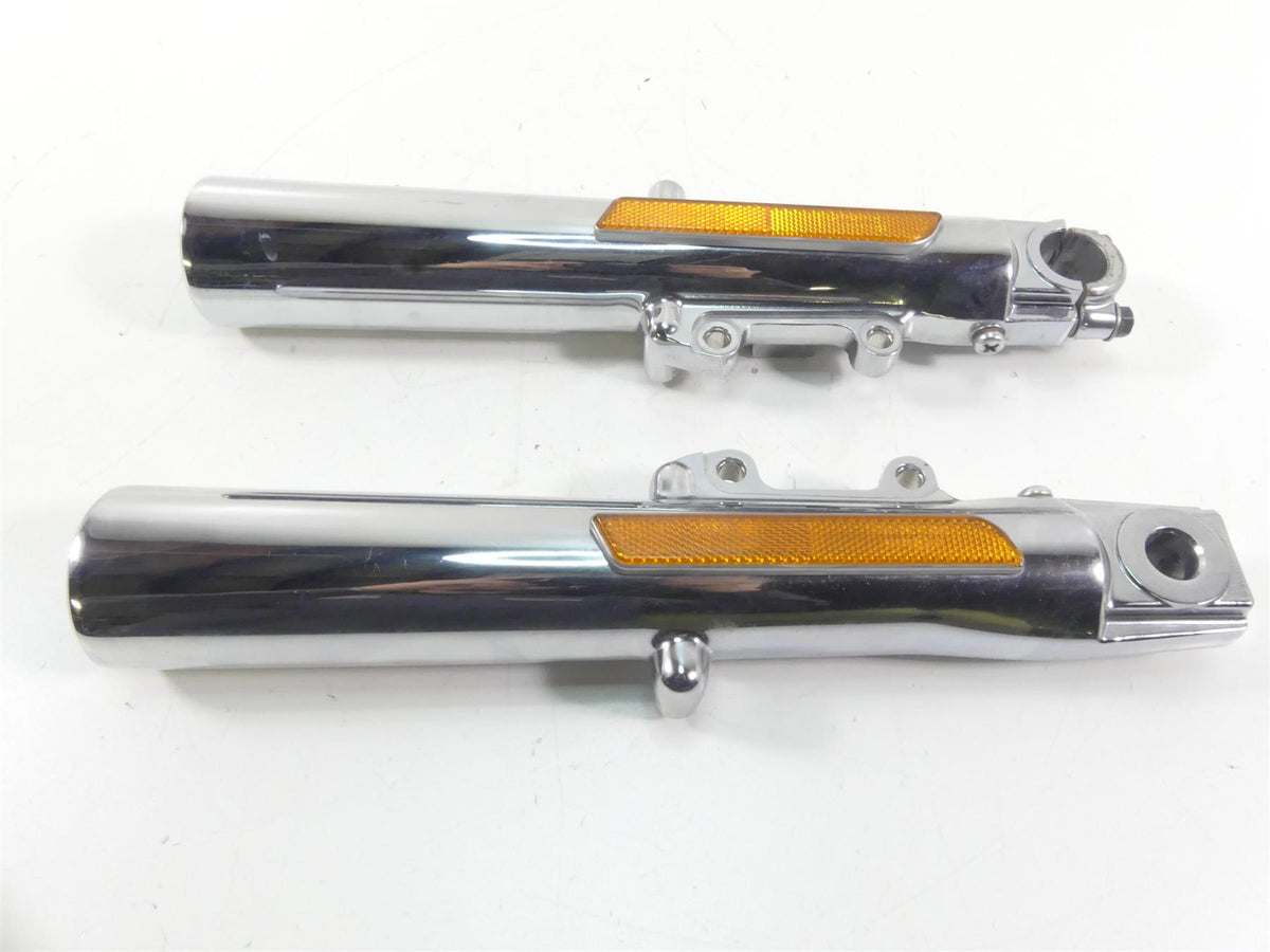 2009 Harley FLHTCU SE4 CVO E-Glide Chrome Front Fork Lower Tube Set 45500169 {{ shop.shopifyCountryName }} - Mototech271