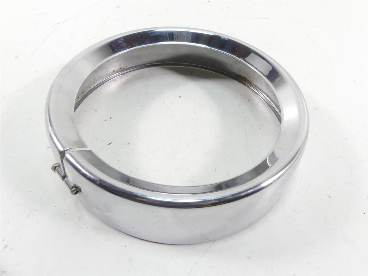 2005 Harley Touring CVO FLHTC SE Electra Glide Headlight Chrome Ring Cover {{ shop.shopifyCountryName }} - Mototech271