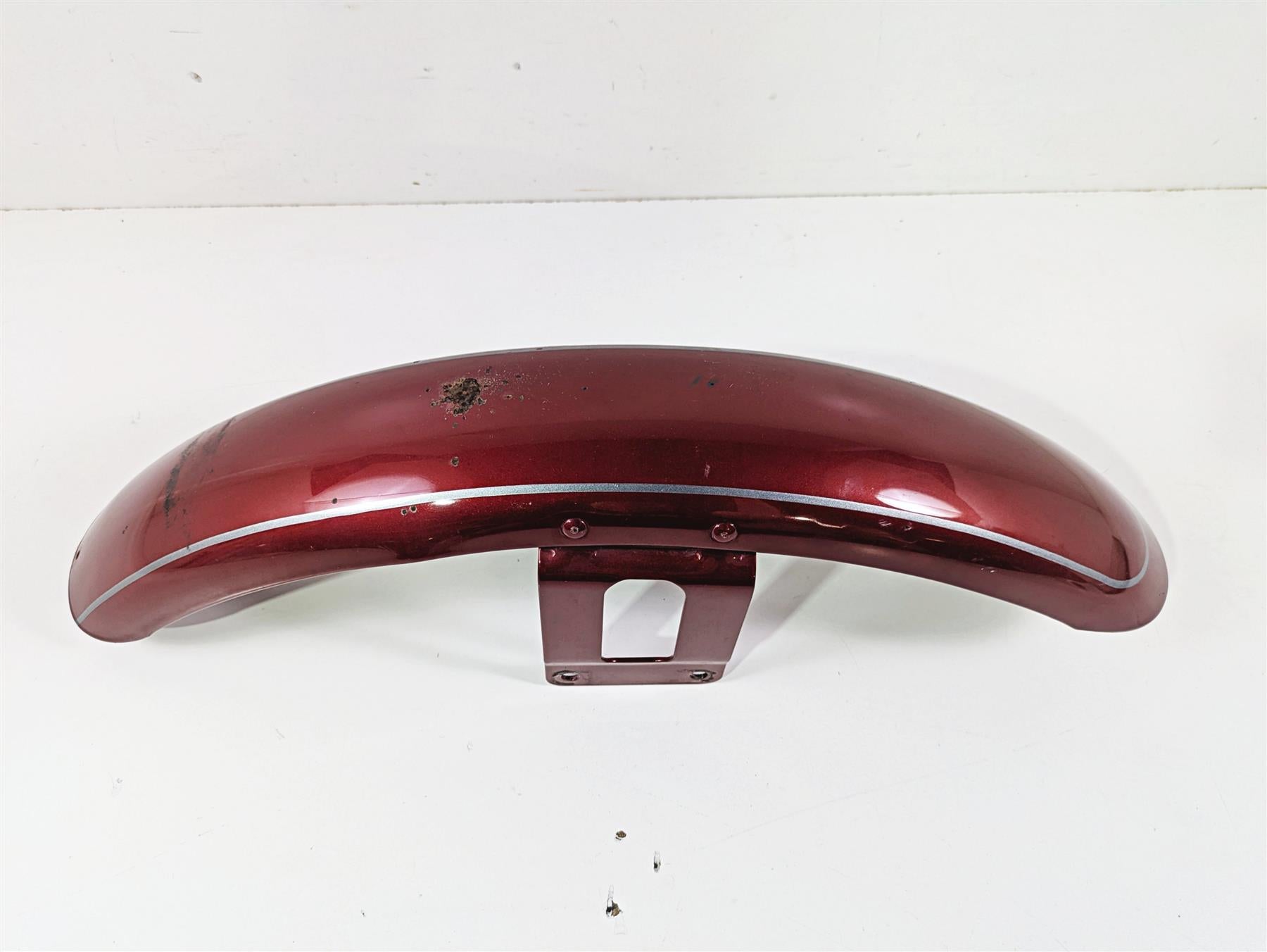 2007 Harley Sportster XL1200 C Front Fender Fire Red Pearl - Dent 58998-83E