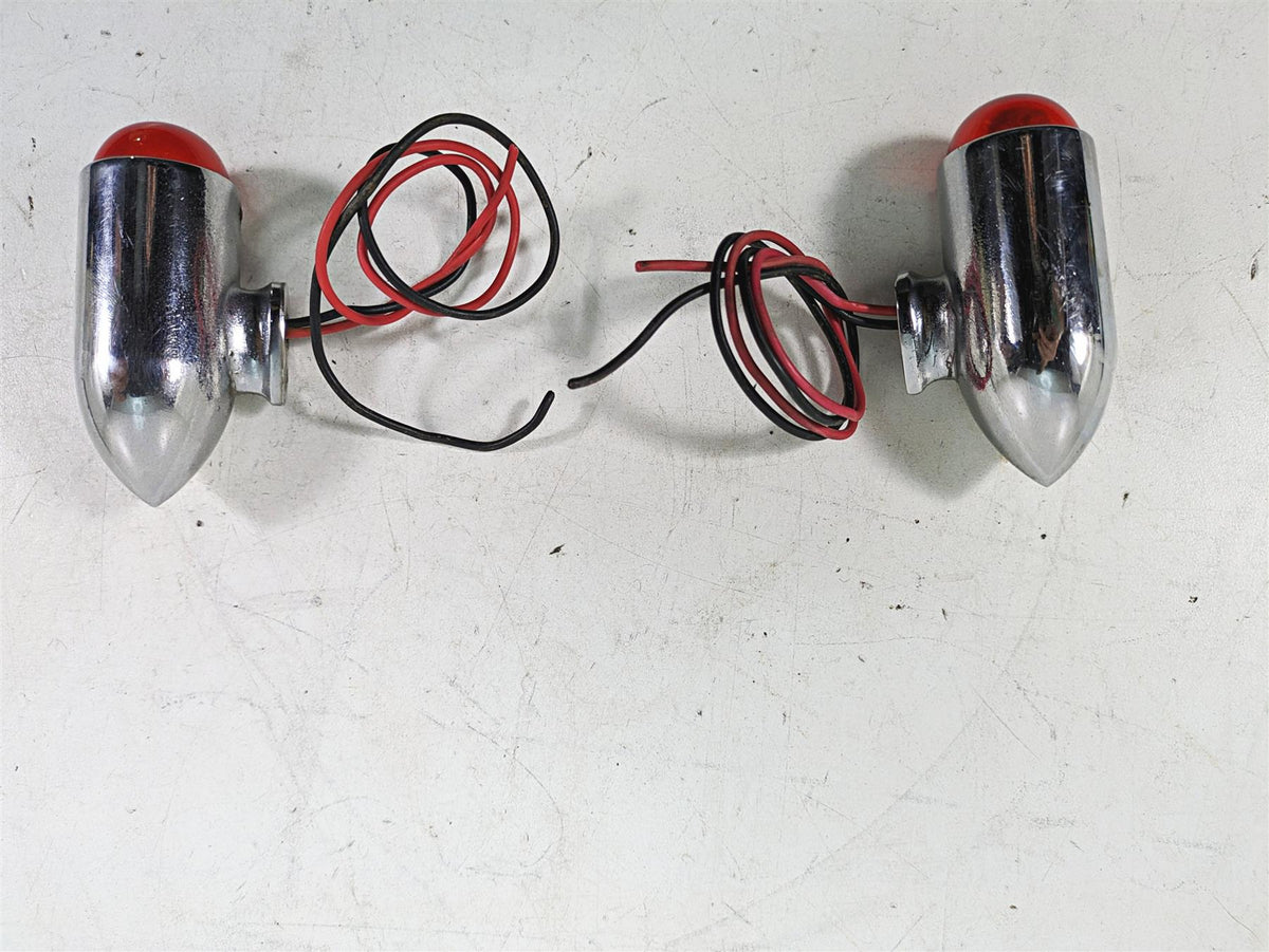 1999 Harley Touring FLHTC Electra Glide Trunk Side Light Lamp Chrome Set {{ shop.shopifyCountryName }} - Mototech271