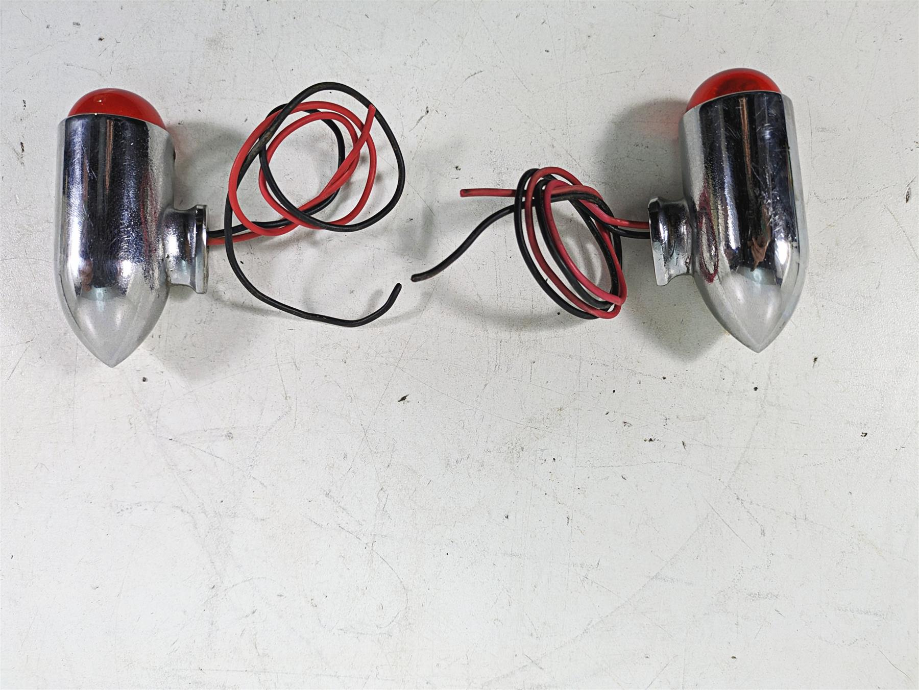1999 Harley Touring FLHTC Electra Glide Trunk Side Light Lamp Chrome Set {{ shop.shopifyCountryName }} - Mototech271