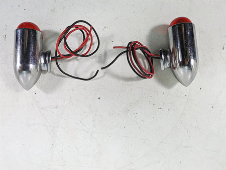 1999 Harley Touring FLHTC Electra Glide Trunk Side Light Lamp Chrome Set {{ shop.shopifyCountryName }} - Mototech271