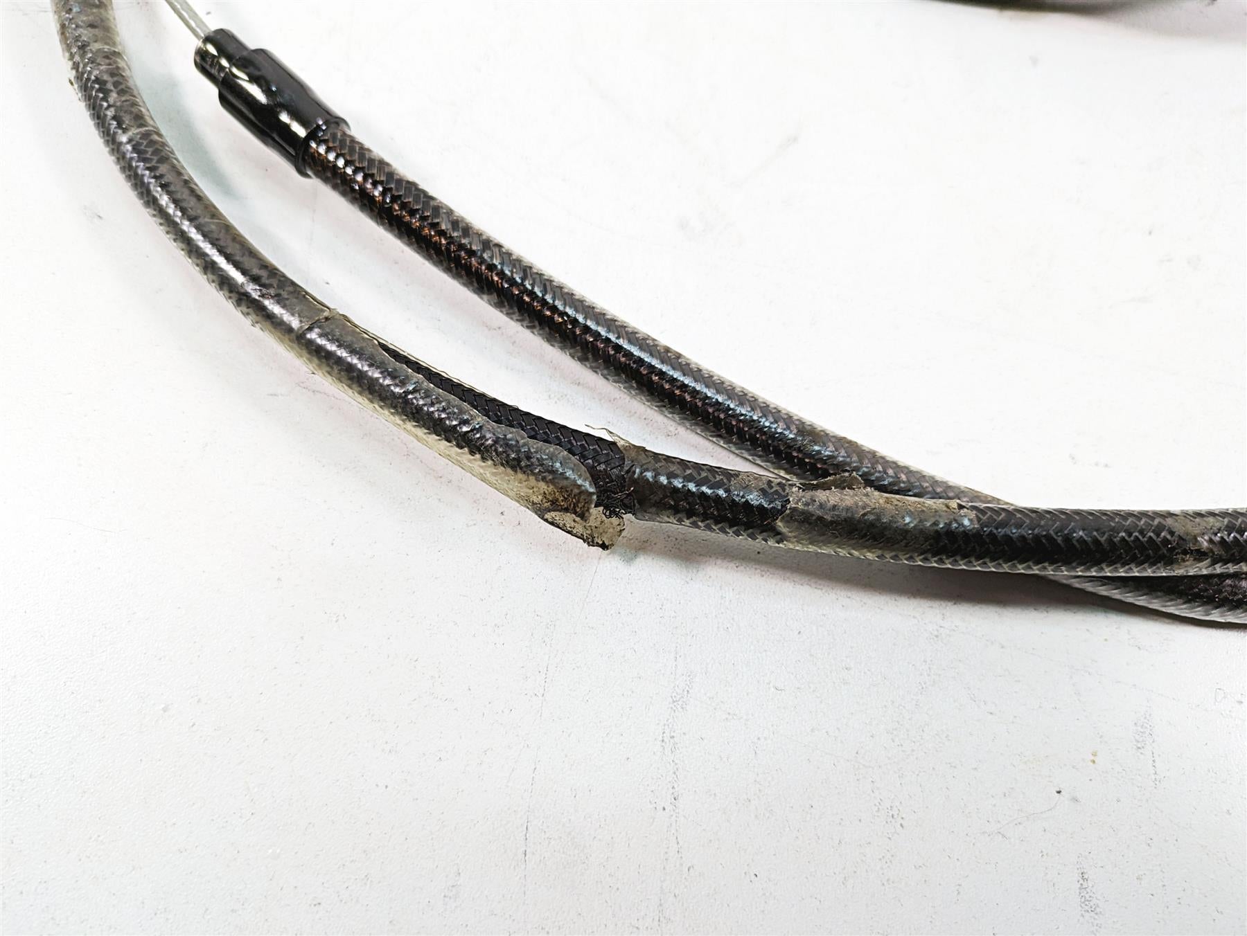2009 Harley FXDF Dyna Fat Bob Brake Line Clutch Throttle Cable Set 9.5" Riser {{ shop.shopifyCountryName }} - Mototech271