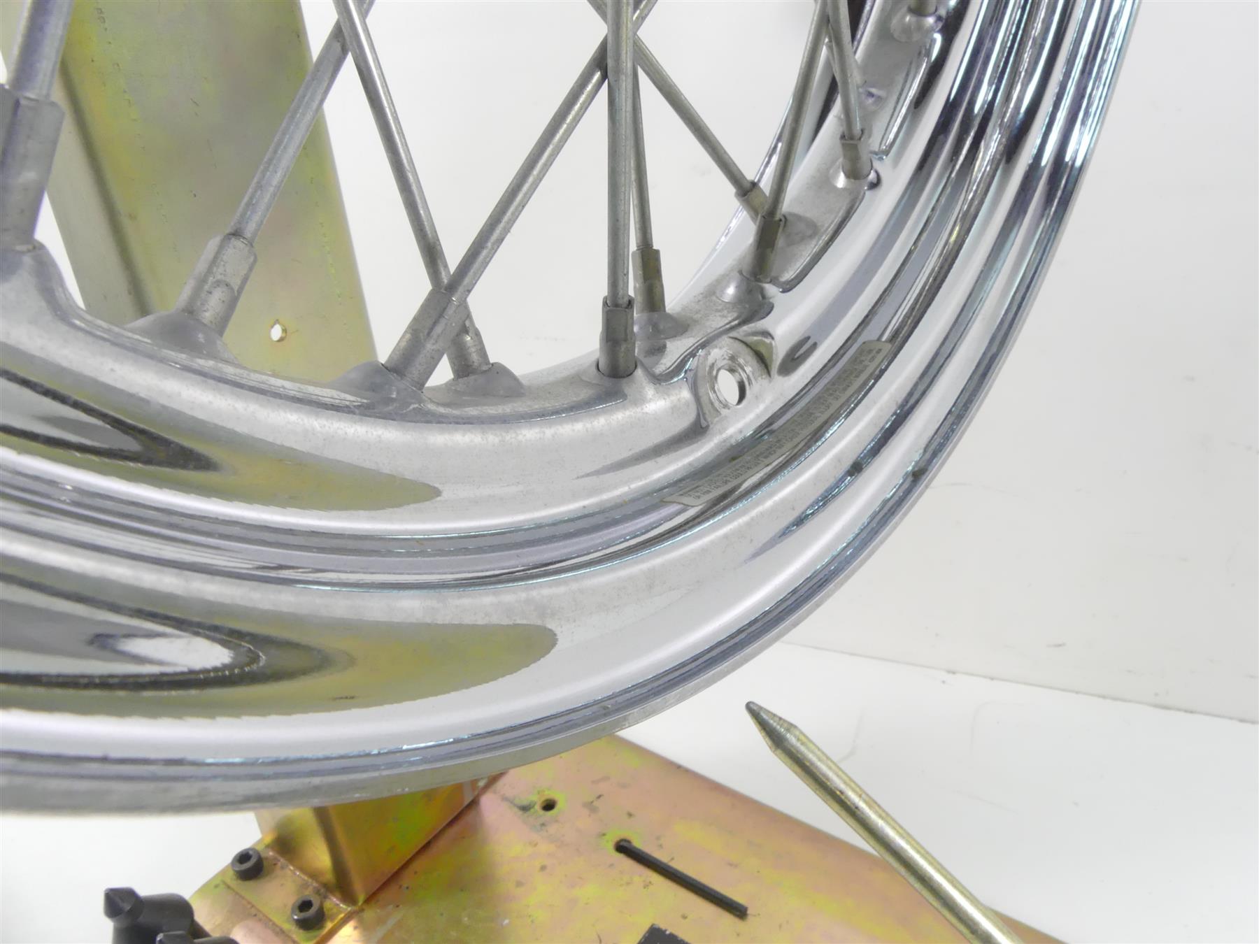 2001 Harley Touring FLHRCI Road King Straight Front Wheel Rim 16x3 43085-97 {{ shop.shopifyCountryName }} - Mototech271