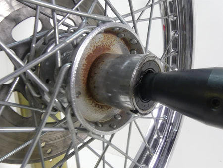 1993 Harley FXSTS Softail Springer Front Chrome Spoke Wheel Rim 21x2.15 43676-88 {{ shop.shopifyCountryName }} - Mototech271