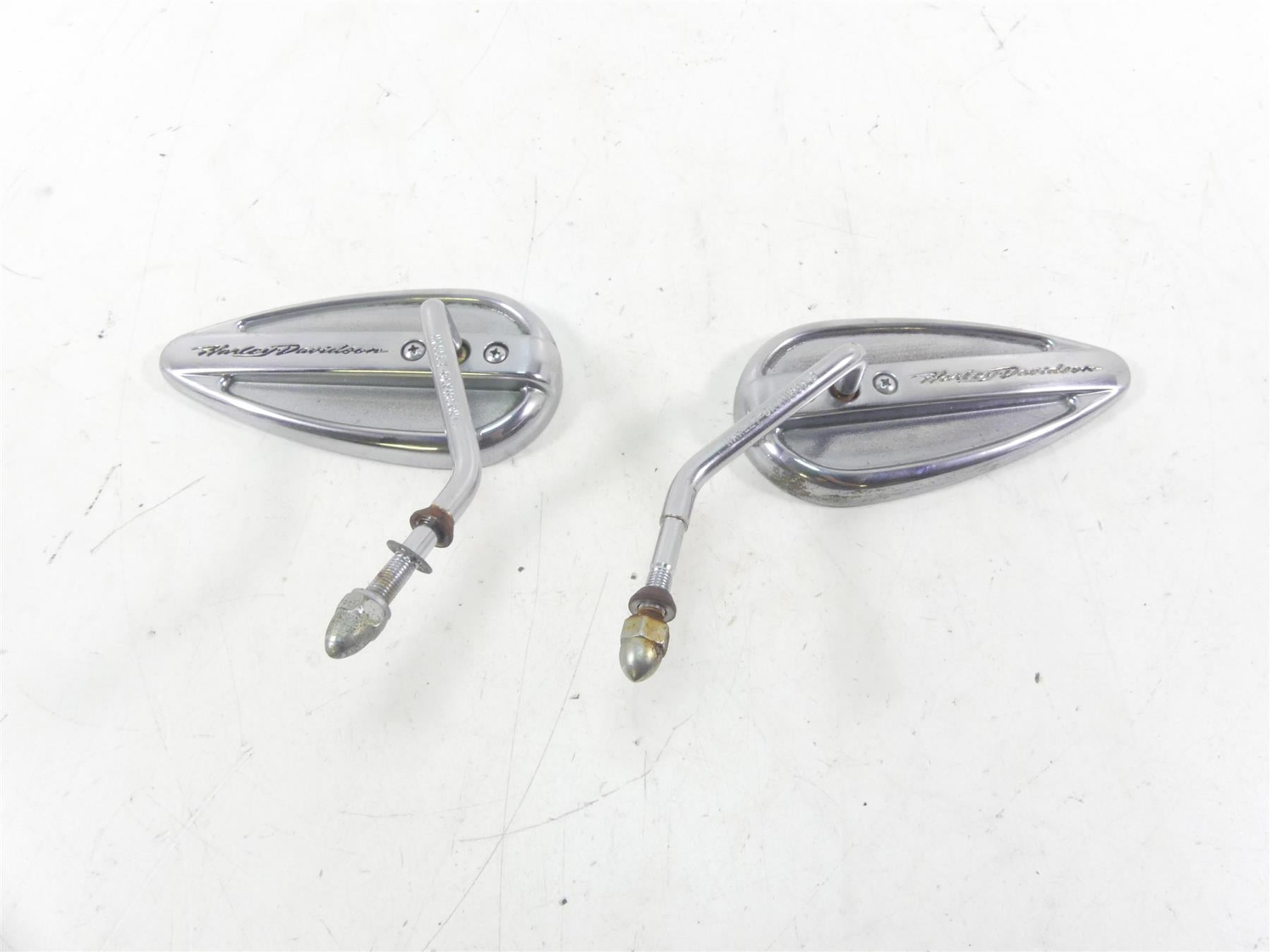 2002 Harley Softail FXSTDI Deuce Rear View Mirror Teardrop Set 91968-98 {{ shop.shopifyCountryName }} - Mototech271