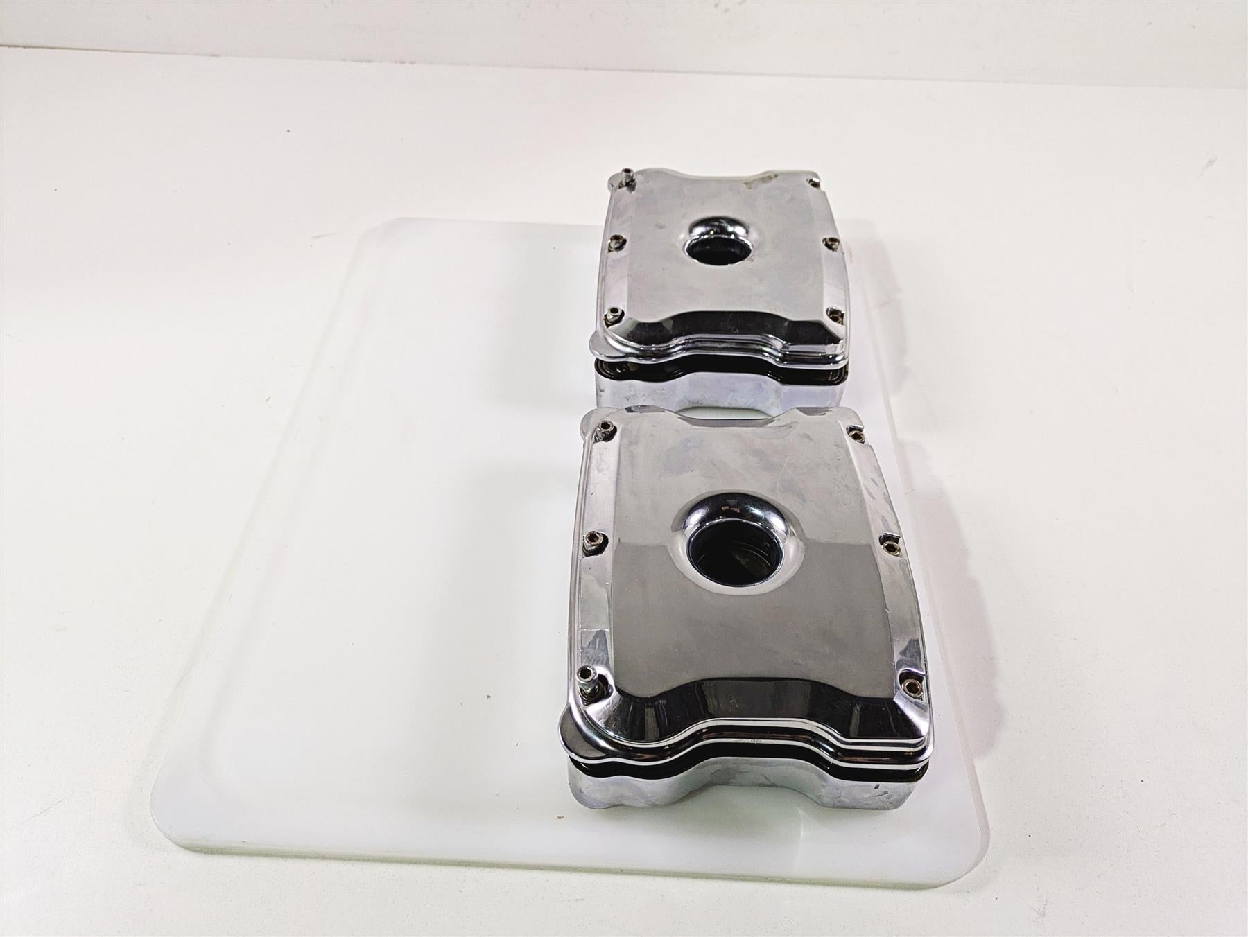 2004 Big Dog Chopper S&S Chrome Rocker Box Cylinderhead Cover Set 90-4093-S {{ shop.shopifyCountryName }} - Mototech271