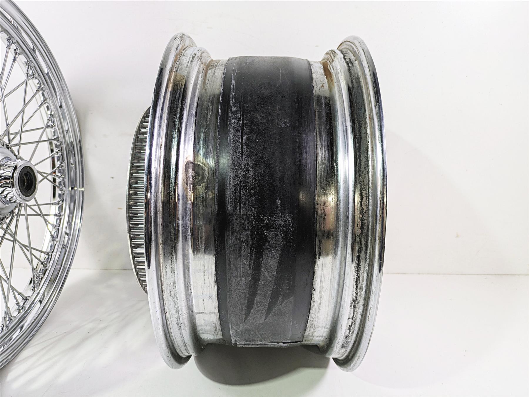 2008 Ultima Motorcycles Fat Bastard Front Rear Spoke Wheel Rim 2x21 & 8.5x18 {{ shop.shopifyCountryName }} - Mototech271