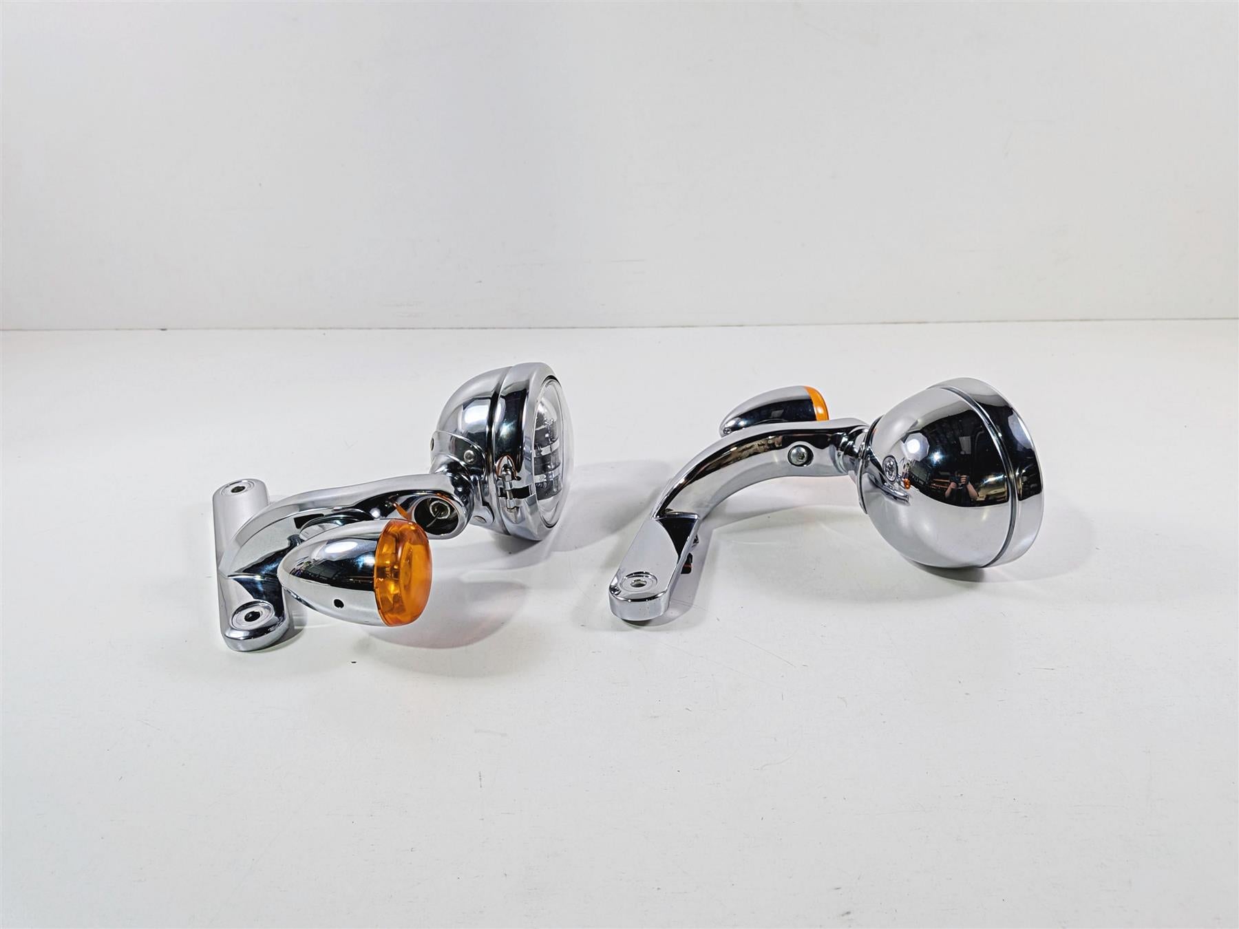 2014 Harley Touring FLHTK Electra Glide Chrome Spot Light Blinker Set 68000021-Mototech271