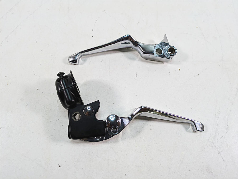 2012 Harley FLD Dyna Switchback Chrome Clutch & Brake Lever + Perch Set 38608-96 {{ shop.shopifyCountryName }} - Mototech271