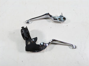 2012 Harley FLD Dyna Switchback Chrome Clutch & Brake Lever + Perch Set 38608-96