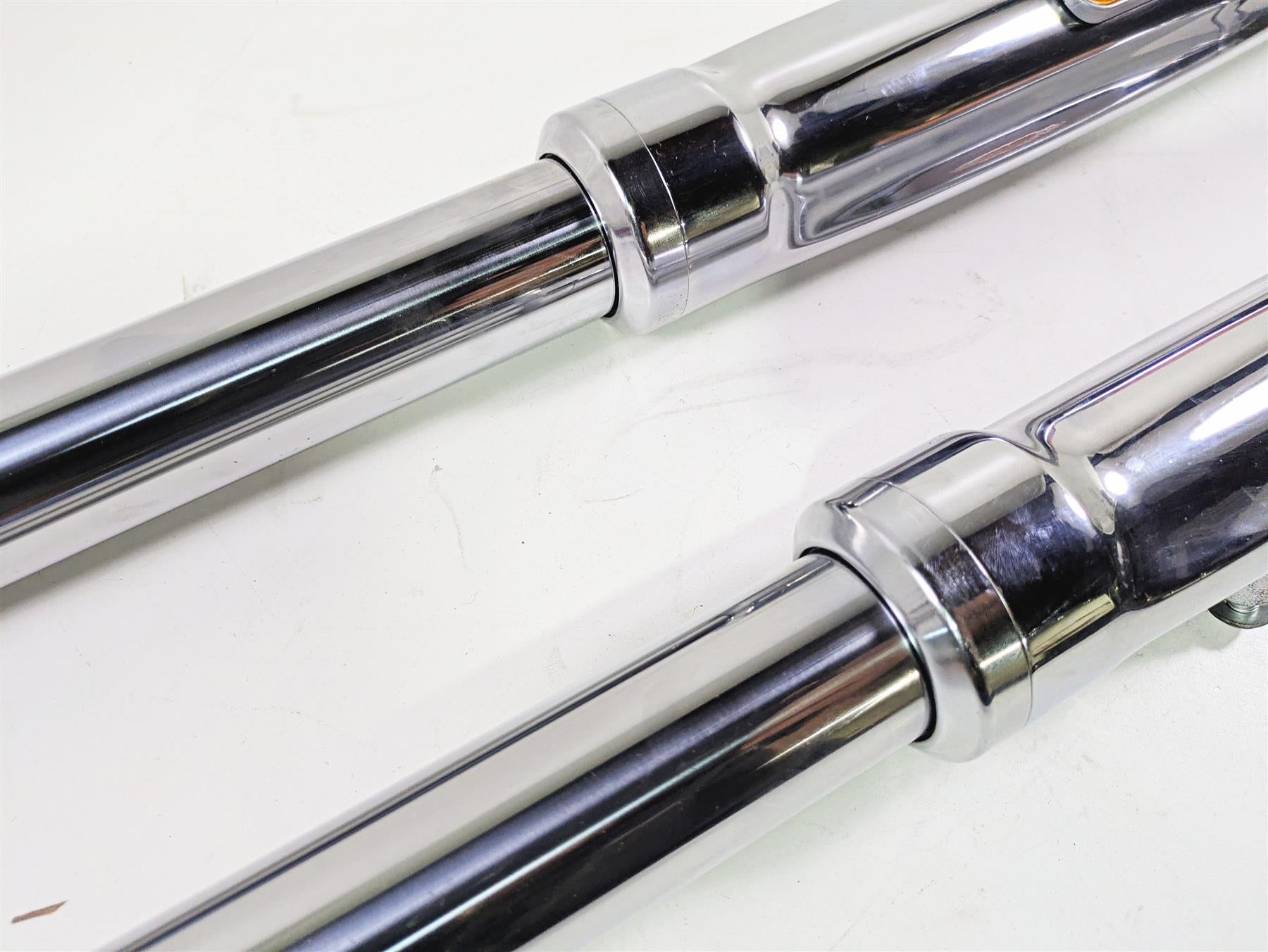 2008 Harley FXCWC Softail Rocker Straight Chrome Front Fork Leg Set 46950-08 {{ shop.shopifyCountryName }} - Mototech271