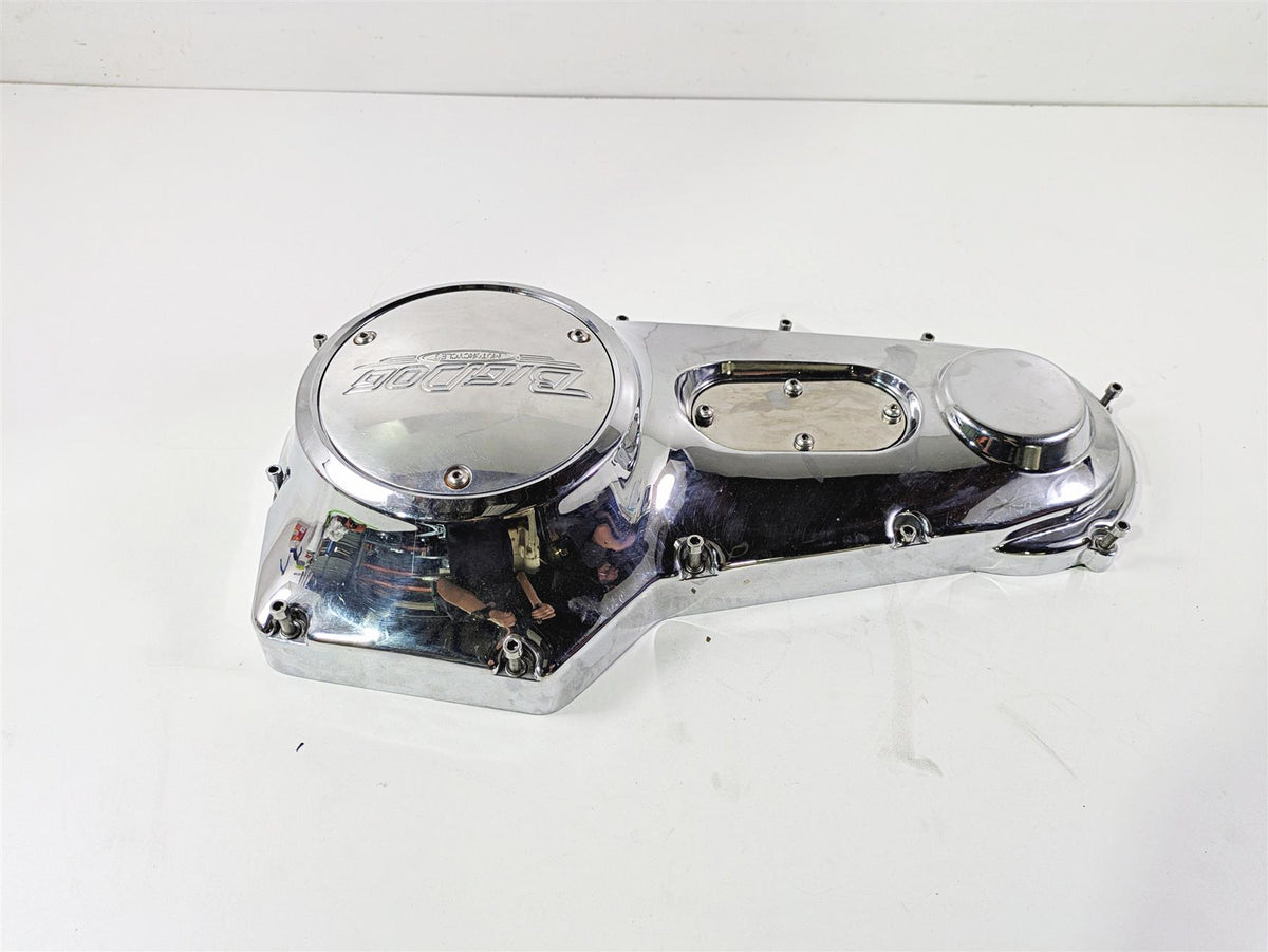 2002 Big Dog Pitbull Chrome Outer Primary Drive Clutch & Derby Cover {{ shop.shopifyCountryName }} - Mototech271