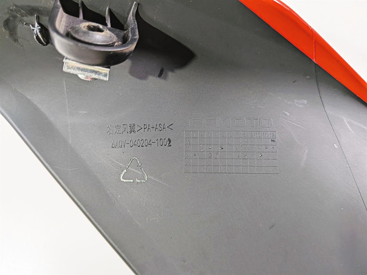 2025 CFMoto 450 SS Front Right Wing Fairing Cover 6AQV-040204-1004-0RM00 {{ shop.shopifyCountryName }} - Mototech271