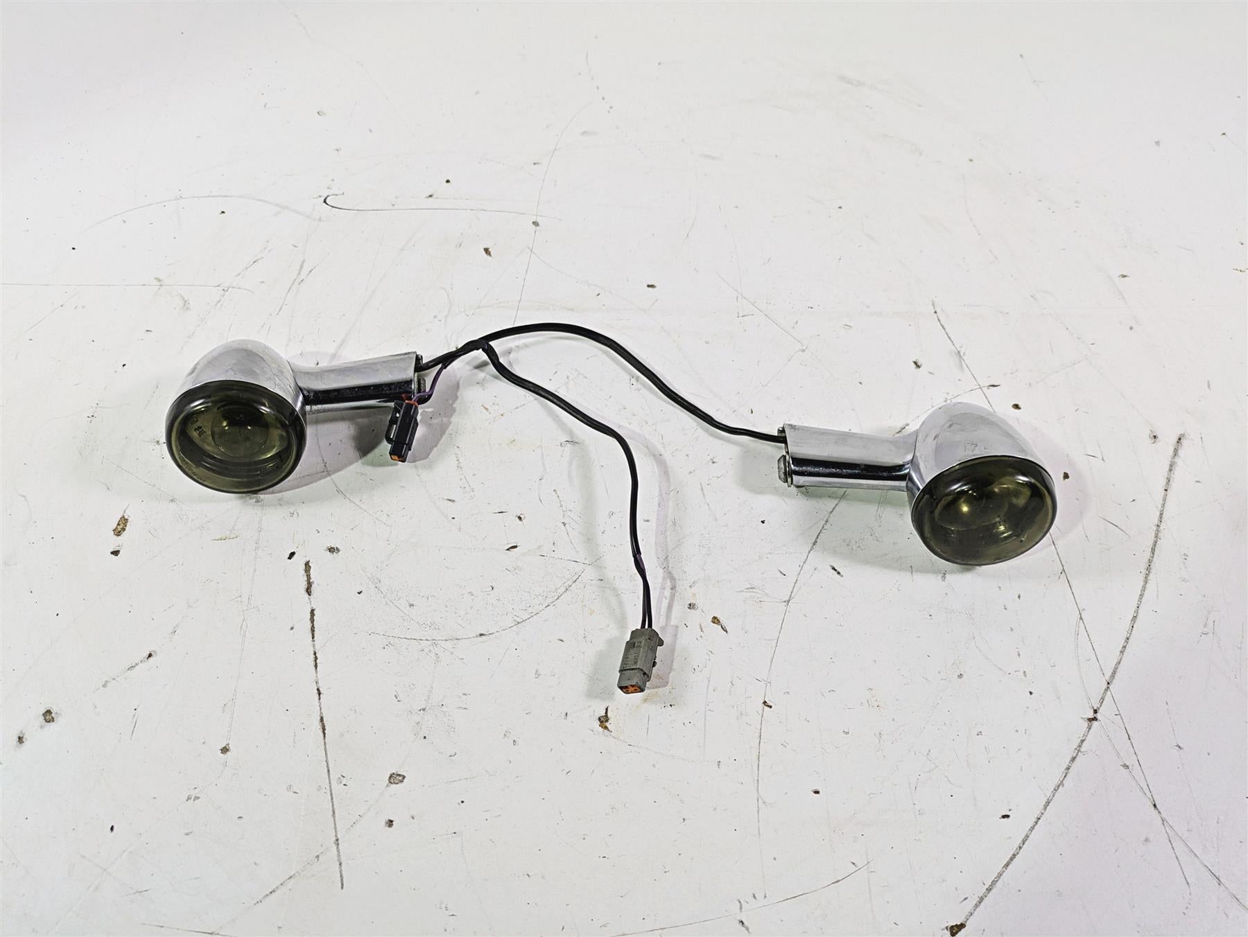 2005 Harley Softail FLSTSCI Heritage Springer Rear Smoked Blinker Set 68977-00 {{ shop.shopifyCountryName }} - Mototech271