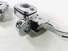 Load image into Gallery viewer, 2004 Harley Softail FLSTF Fat Boy Chrome Brake Master Cylinder Set 9/16 45019-96 | Mototech271
