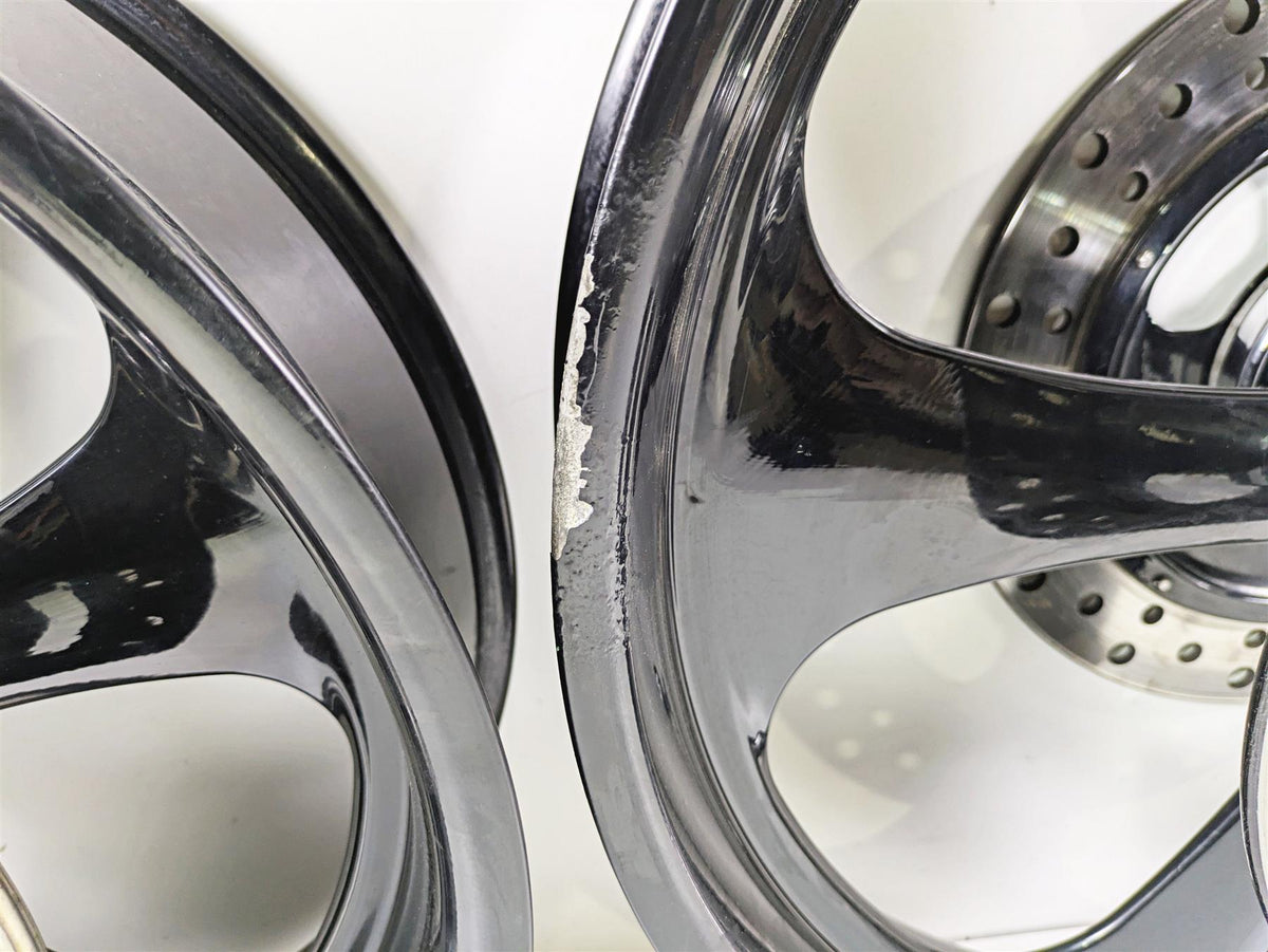 02-07 Harley Touring Custom Black Wheel Rim Set 18x5.5 21x3.5 {{ shop.shopifyCountryName }} - Mototech271
