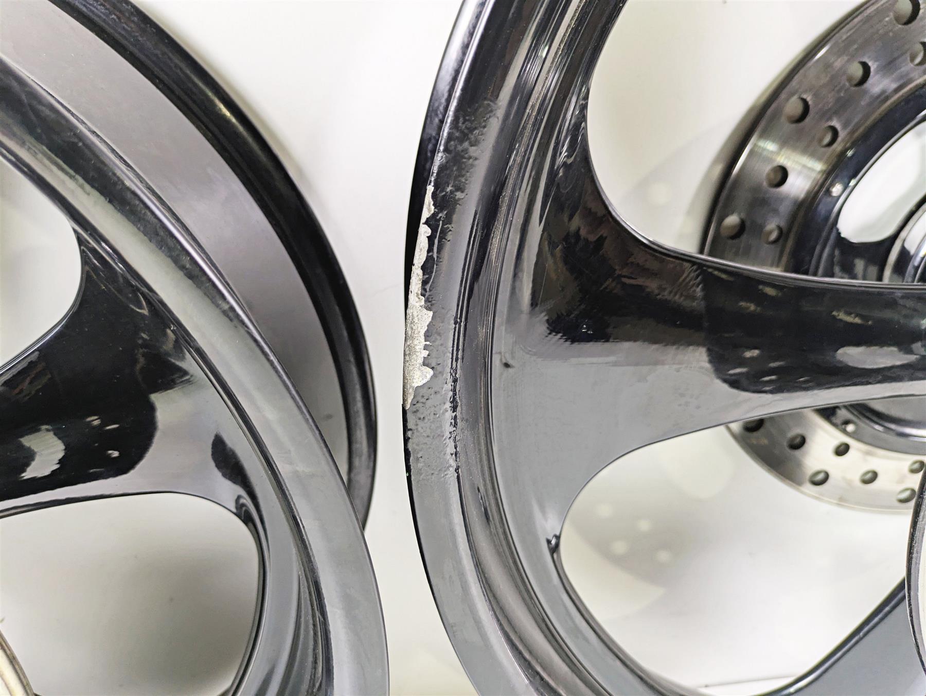 02-07 Harley Touring Custom Black Wheel Rim Set 18x5.5 21x3.5 {{ shop.shopifyCountryName }} - Mototech271