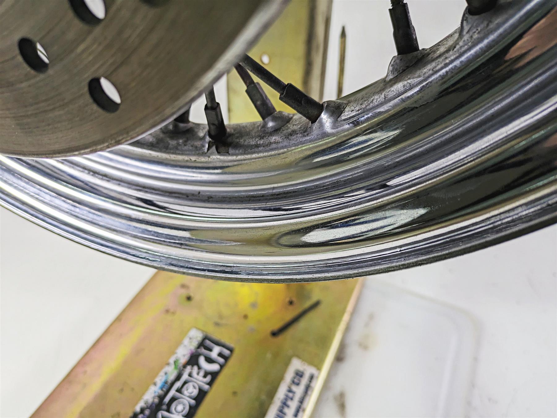 2002 Harley FLSTC Softail Heritage 16x3 Front Wheel Rim Rotor & Cover 43085-97 {{ shop.shopifyCountryName }} - Mototech271