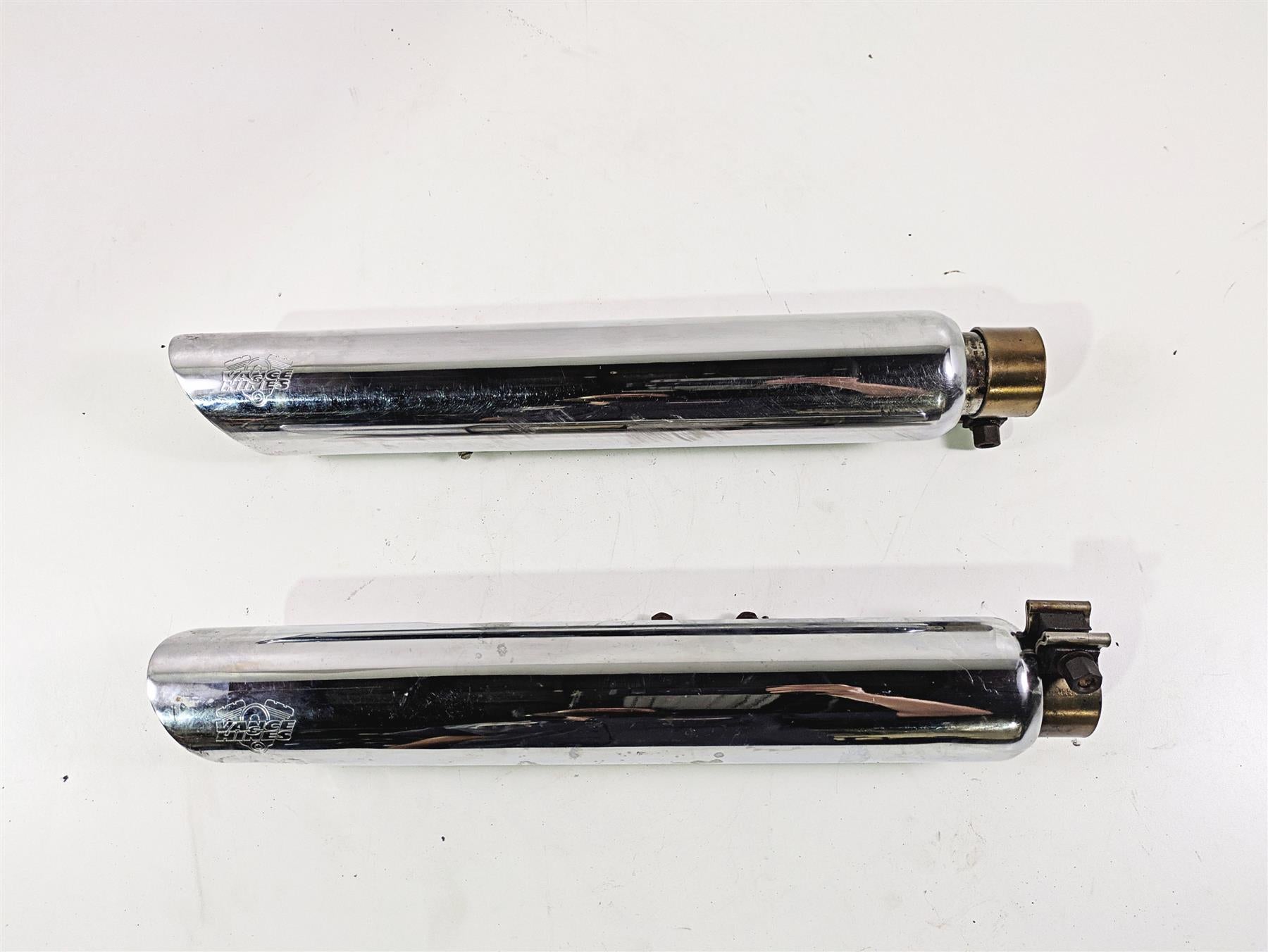 2017 Harley Softail Heritage Classic FLSTC Vance Hines Slash Cut Slip On Pipes 0740RC {{ shop.shopifyCountryName }} - Mototech271