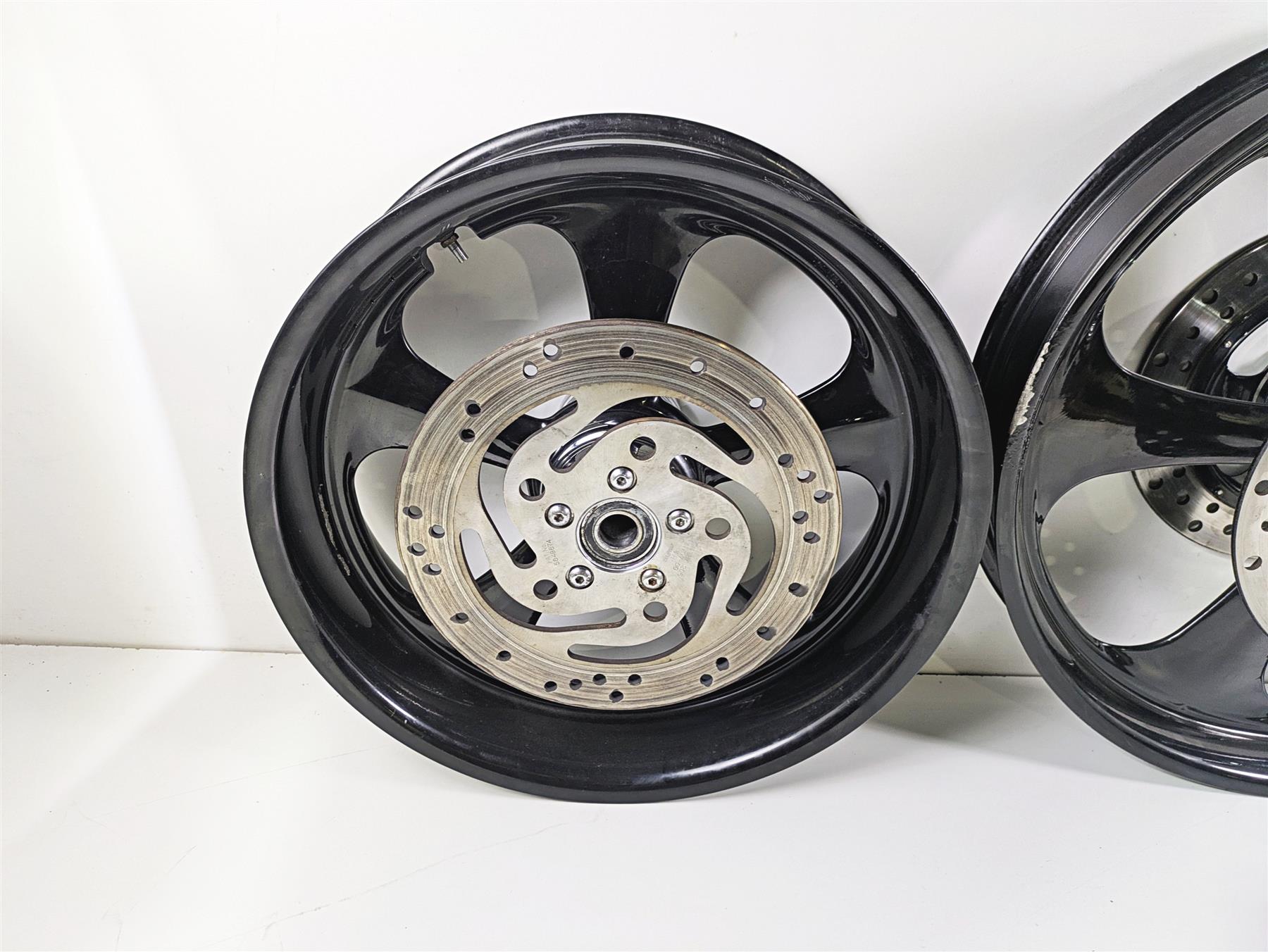 02-07 Harley Touring Custom Black Wheel Rim Set 18x5.5 21x3.5 {{ shop.shopifyCountryName }} - Mototech271