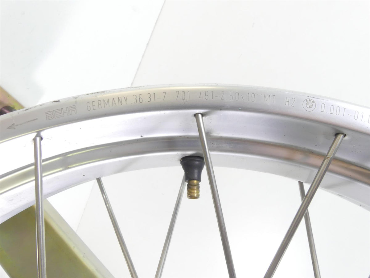 2009 BMW R1200GS K25 Straight Front Behr Spoke Wheel Rim 19x2.5 36317701491 {{ shop.shopifyCountryName }} - Mototech271