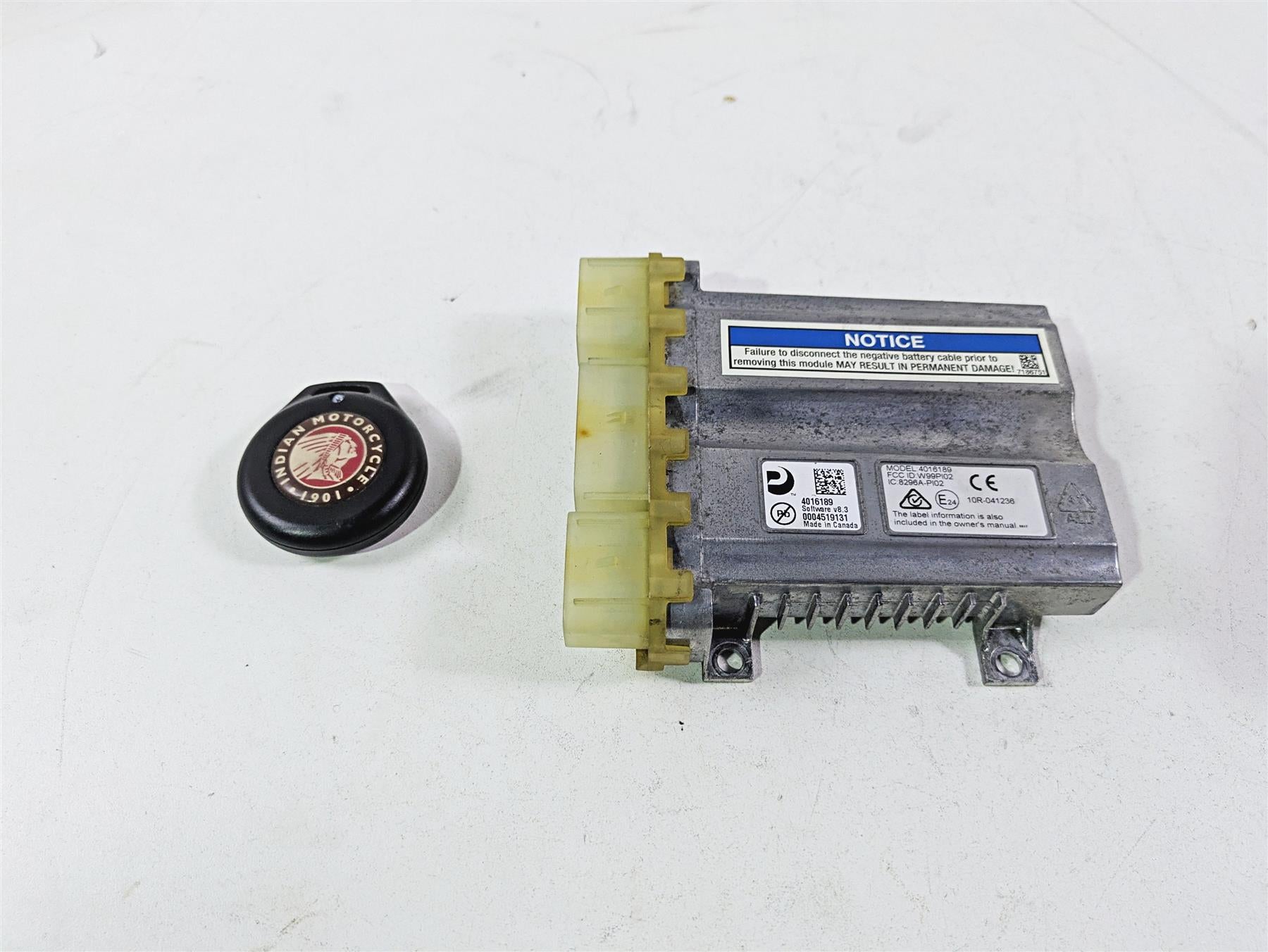2017 Indian Chieftain Limited Vcm Vehicle Control Module & Fob 4016189 4014121