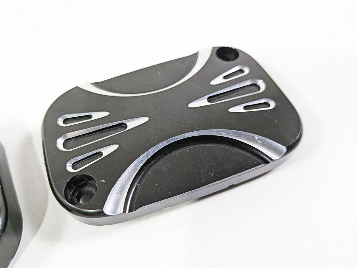 2017 Harley Touring FLHXS Street Glide Arlen Ness Deep Cut Master Cylinder Cover Set {{ shop.shopifyCountryName }} - Mototech271